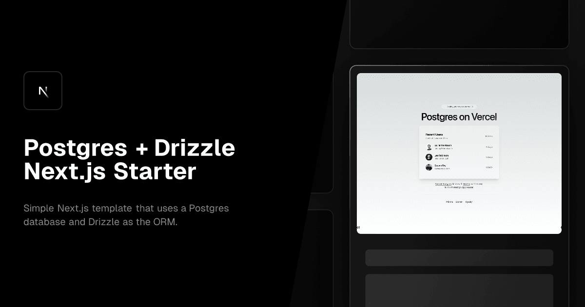 PostgreSQL + Next.js + Drizzle ORM